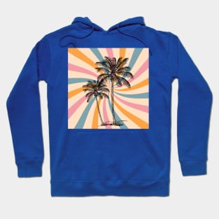 Coconut trees on vintage screen Hoodie